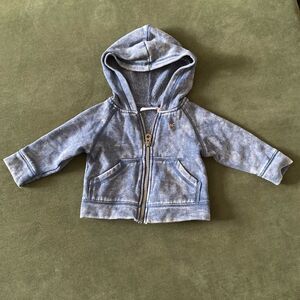 Truly scrumptious by Heidi Klum size 6m baby jacket‎ blue acid wash